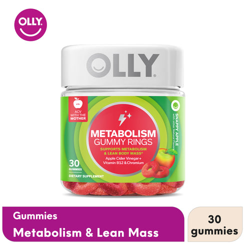 OLLY Metabolism Gummy Rings For Metabolism & Lean Mass (30 Gummies)