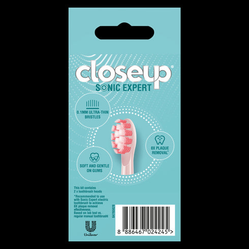 CLOSE UP SONIC EXPERT TOOTHBRUSH ELECTRIC PINK REFILL