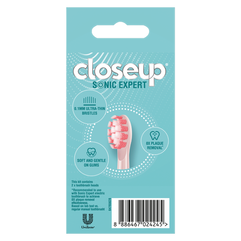 CLOSE UP SONIC EXPERT TOOTHBRUSH ELECTRIC PINK REFILL