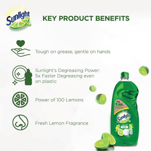 Sunlight Dishwashing Liquid (Lime), 800ml