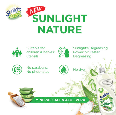 Sunlight Dishwashing Liquid (Nature), 800ml