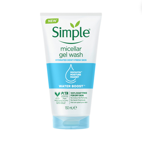 Simple Water Boost Micellar Facial Gel Wash 150ml