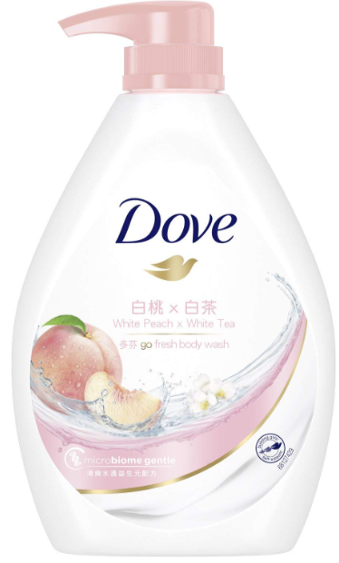 Dove Go Fresh Body Wash Liquid White Peach + White Tea 1L