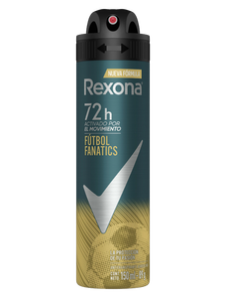 REXONA ANTI-PERSPIRANT DEODORANT SPRAY FOOTBALL FANATICS | 72H + MOTION SENSE 89G