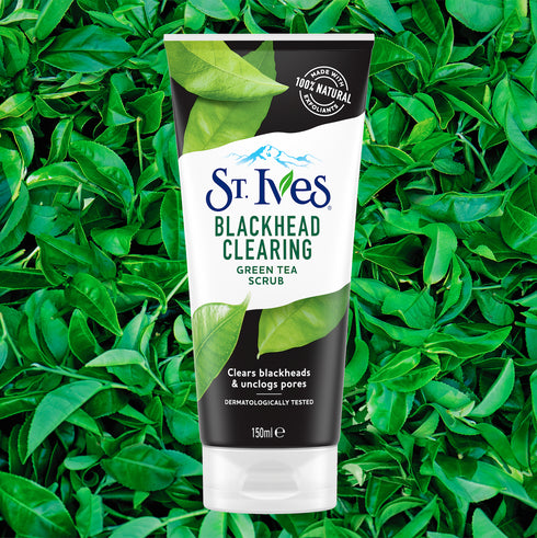 ST IVES GREEN TEA & BAMBOO BLACK HEAD CLEARING SCRUB 50G