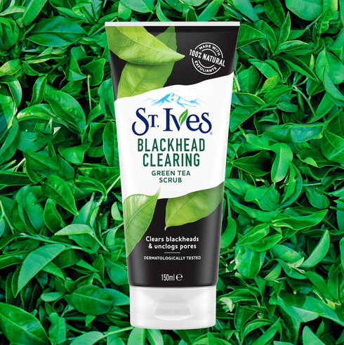 ST IVES GREEN TEA & BAMBOO BLACK HEAD CLEARING SCRUB 50G