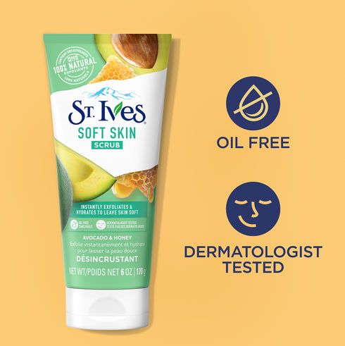ST IVES FACIAL CLEANSER FACE SCRUB AVOCADO & HONEY 170G