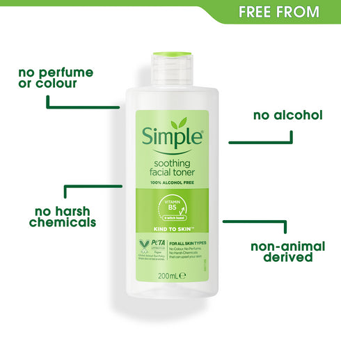 SIMPLE KIND TO SKIN FACE CARE SOOTHING FACIAL TONER 200ML