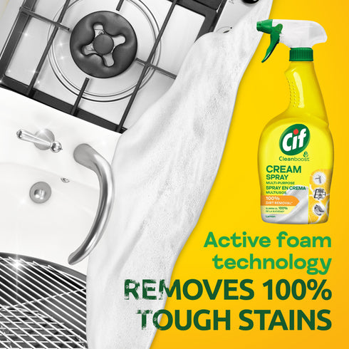 CIF CREAM SPRAY MULTIPURPOSE LEMON 650ML