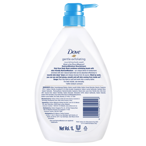 Dove Body Wash Gentle Exfoliating 1L