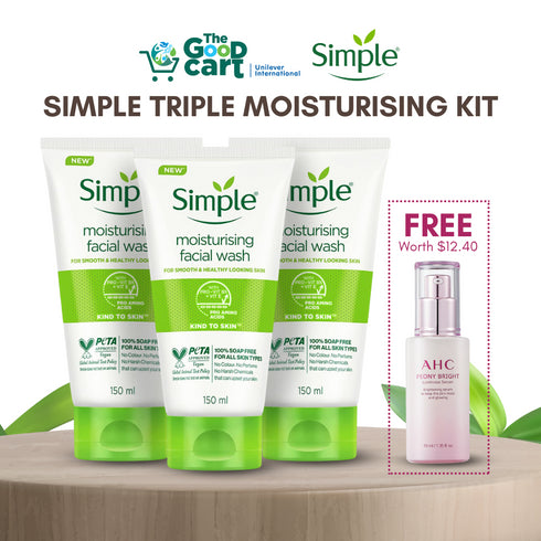 Simple Triple Moisturising Facial Wash Kit