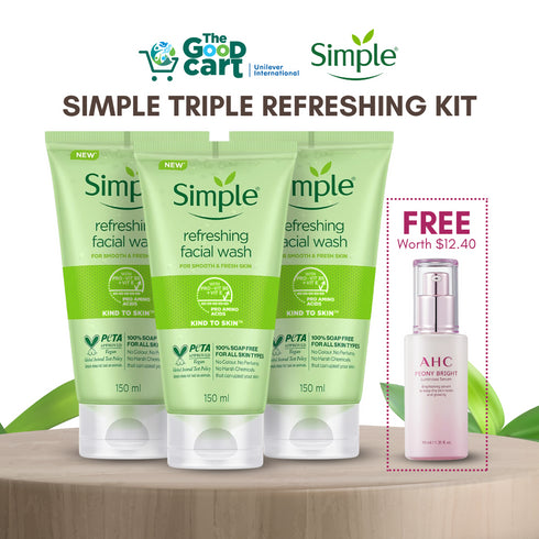 Simple Triple Refreshing Facial Wash Kit