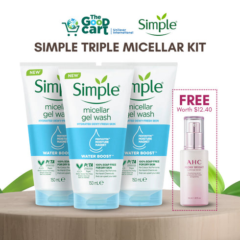 Simple Triple Micellar Facial Wash Kit