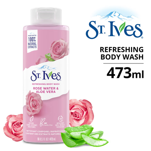 St. Ives Refreshing Bodywash Rose Water & Aloe Vera 473ml