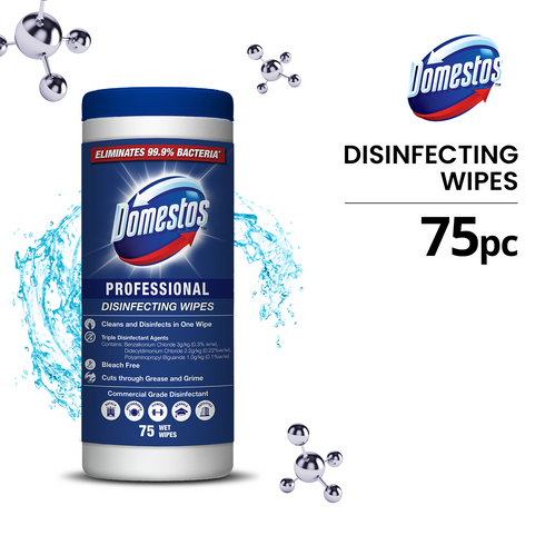 Domestos Pro Disinfecting Wipes 75pc