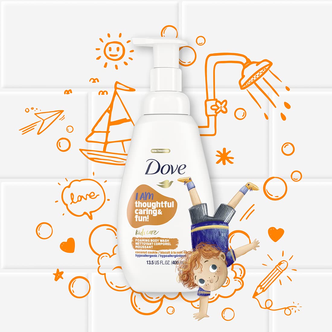 Dove Kids SulfateFree Foaming Body Wash Coconut Cookie 400ml The