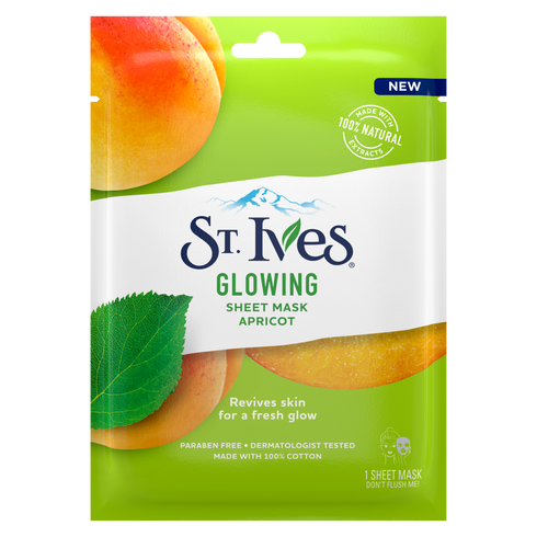 St. Ives Glowing Apricot Face Sheet Mask 10 X 23ml