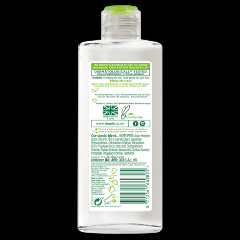 SIMPLE KIND TO SKIN MICELLAR CLEANSING WATER 200ML