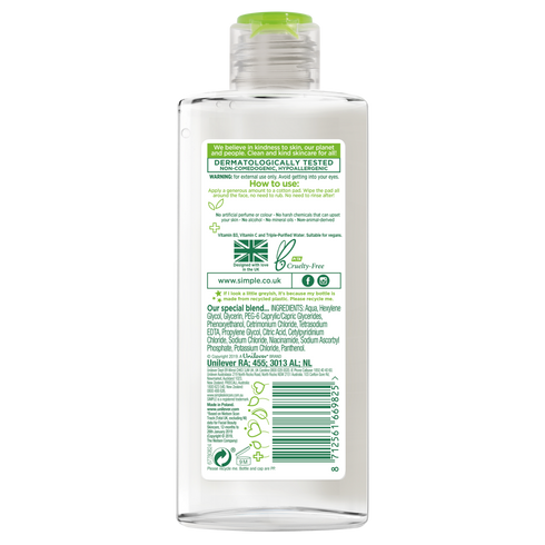 SIMPLE KIND TO SKIN MICELLAR CLEANSING WATER 200ML