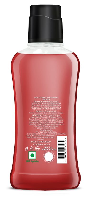 Closeup Mouthwash Red Hot 500ml