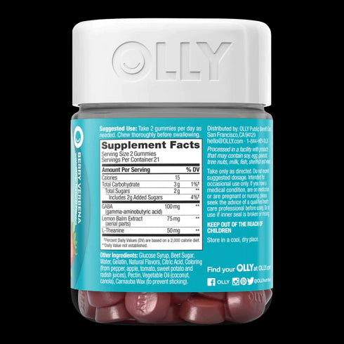 OLLY Goodbye Stress Chewable Gummy Supplement 42 Gummies