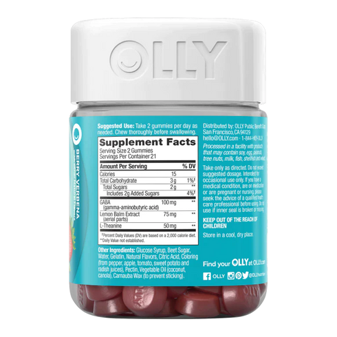 OLLY Goodbye Stress Chewable Gummy Supplement 42 Gummies
