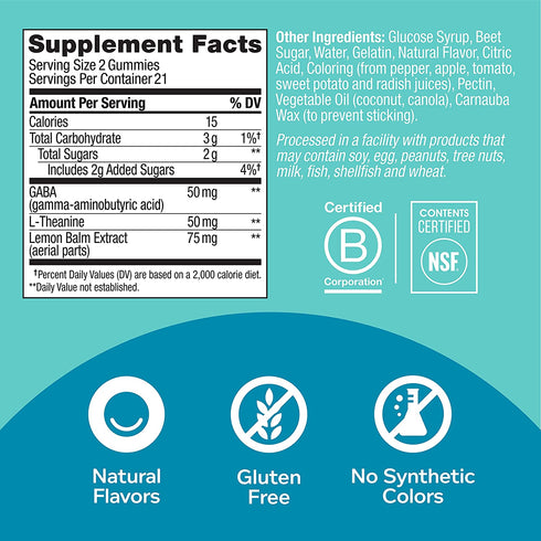 OLLY Goodbye Stress Chewable Gummy Supplement 42 Gummies