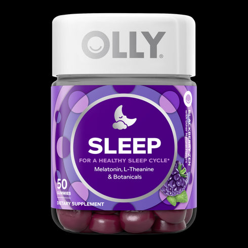 OLLY Sleep Gummy Vitamins with Melatonin Chewable Gummy Supplement 50 Gummies