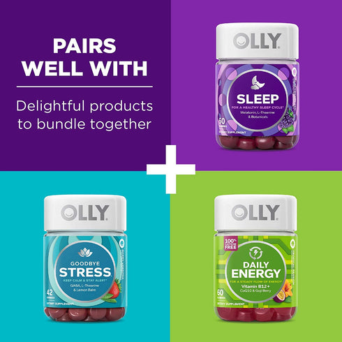 OLLY Sleep Gummy Vitamins with Melatonin Chewable Gummy Supplement 50 Gummies