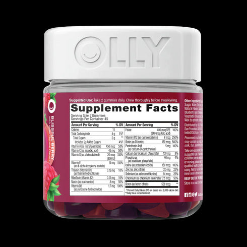 OLLY Perfect Women’s Multivitamins Chewable Gummy Supplement 90 Gummies