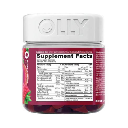 OLLY Perfect Women’s Multivitamins Chewable Gummy Supplement 90 Gummies