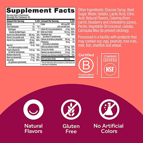 OLLY Perfect Women’s Multivitamins Chewable Gummy Supplement 90 Gummies