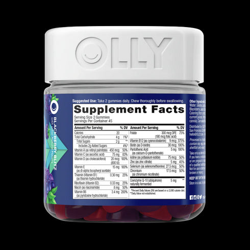 OLLY Men's Multivitamin Chewable Gummy Supplement 90 Gummies