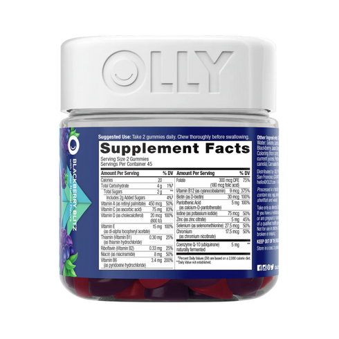 OLLY Men's Multivitamin Chewable Gummy Supplement 90 Gummies