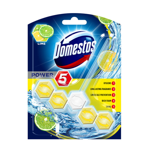Domestos Power 5 Rim Block Lime 55G