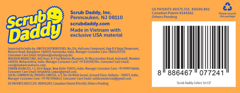 Cif Scrub Daddy Kitchen Sponge, Original Yellow Sponge