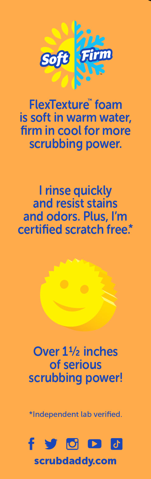 Cif Scrub Daddy Kitchen Sponge, Original Yellow Sponge