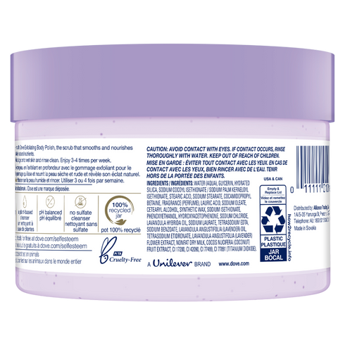 Dove Body Polish Crushed Lavender & Coconut Milk Moderate Exfoliating Body Scrub 298g
