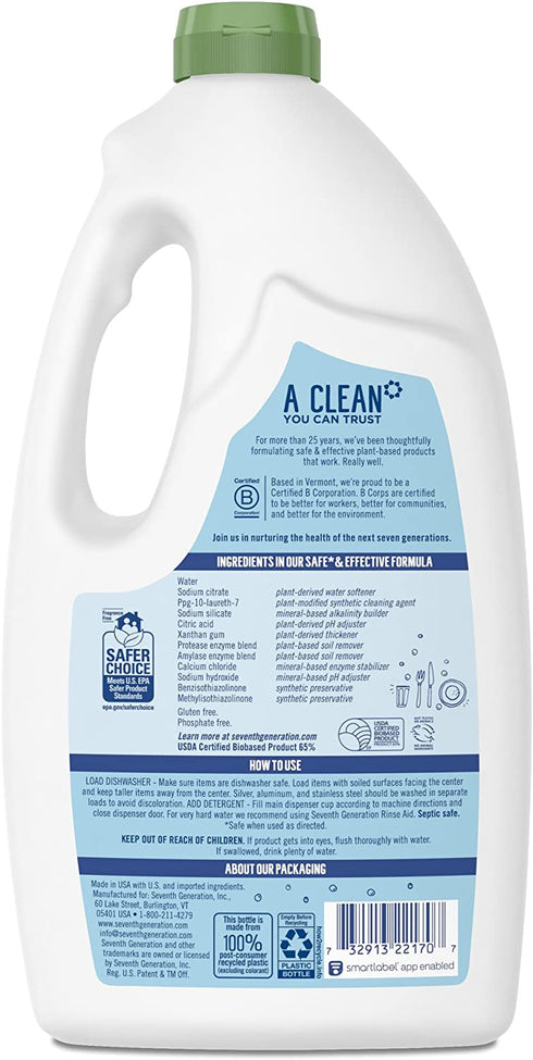 Seventh Generation Dishwasher Detergent Gel 42oz