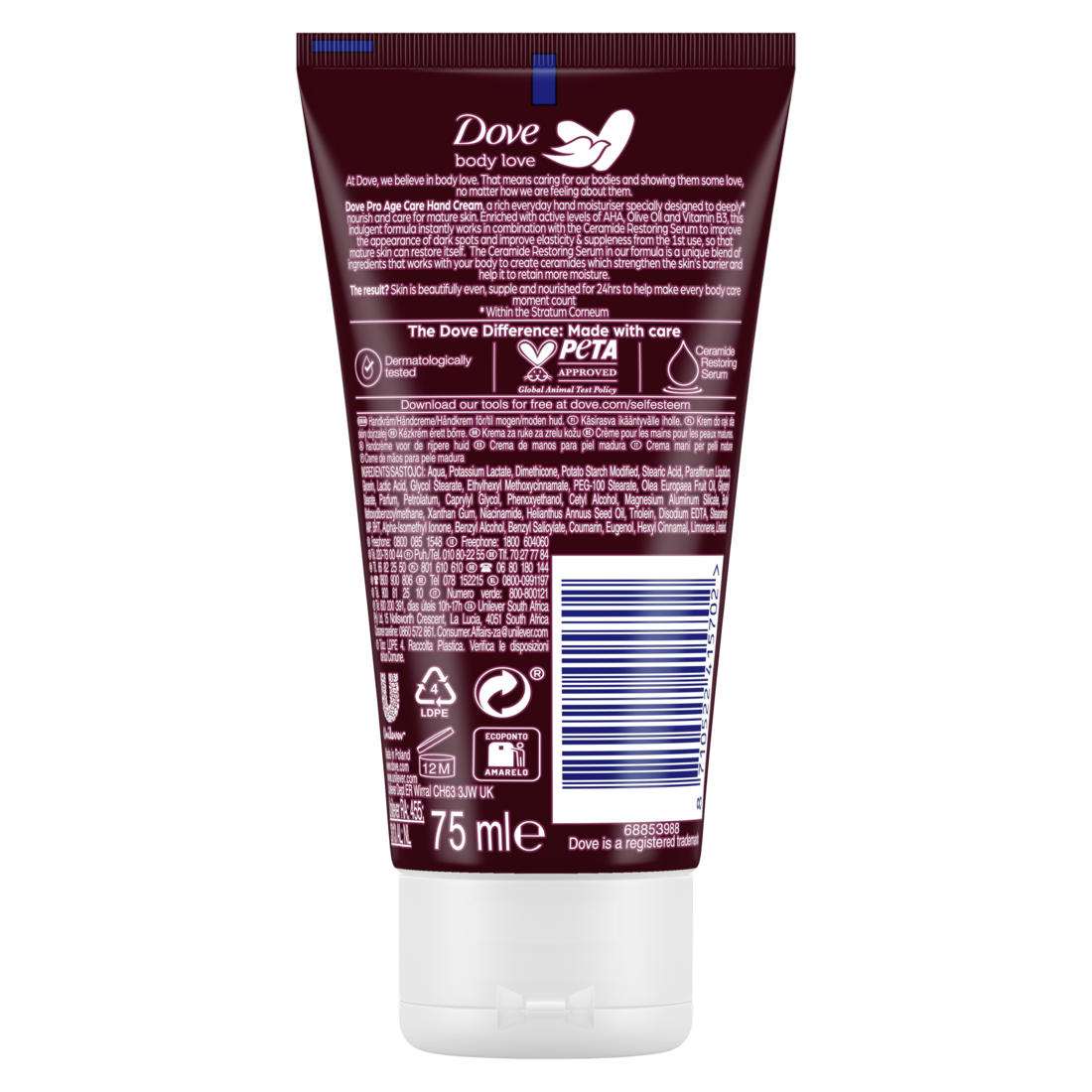 Dove Body Love Pro Age Care Hand Cream 75ml The Good Cart SG