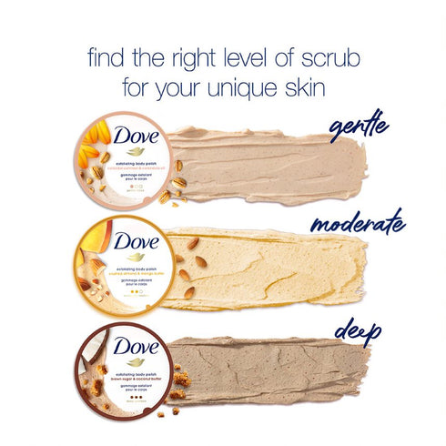 Dove Body Polish Crushed Almond & Mango Butter Moderate Exfoliating Body Scrub 298g