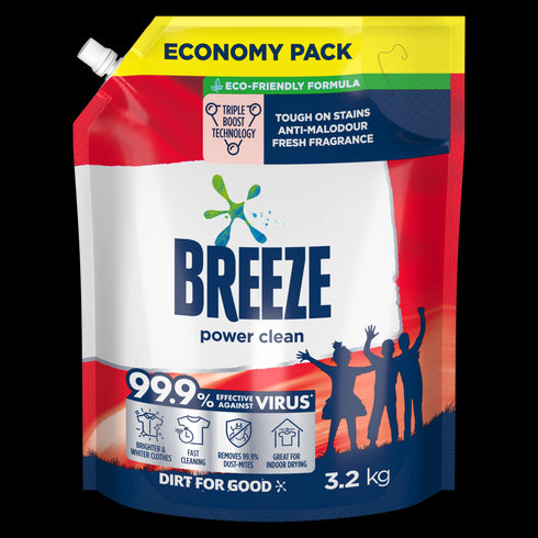 Breeze Power Clean Liquid Detergent 3.2kg (Refill)