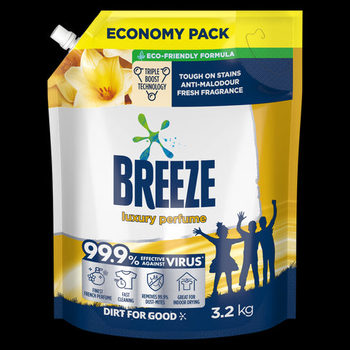 Breeze Luxury Perfume Laundry Detergent 3.2kg Refill