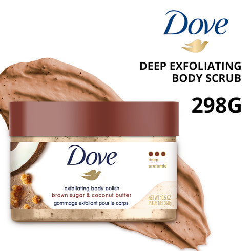 Dove Body Polish Brown Sugar & Coconut Butter Deep Exfoliating Body Scrub 298g