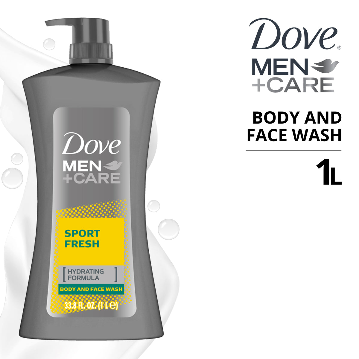 Dove Men+Care Sport Fresh Body And Face Wash 1L The Good Cart SG