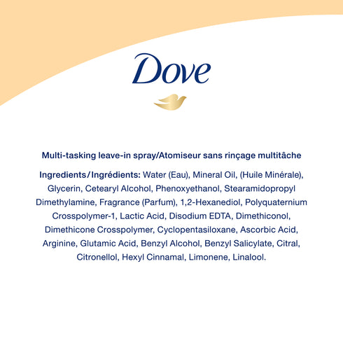 Dove Hair Therapy 7-in-1 Hairspray Miracle Mist + Vitamin C Leave-in Spray for Damaged Hair, 7.5 oz