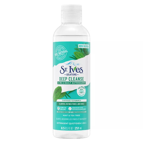 St. Ives Mint & Tea Tree Deep Cleanse 3-in-1 Daily Astringent Toner - 8.5 fl oz
