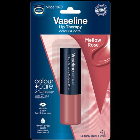 Vaseline Lip Therapy Colour + Care Tinted Lip Balm Mellow Rose 4.2G