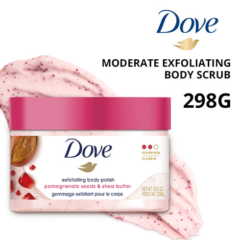 Dove Body Polish Pomegranate Seeds & Shea Butter Moderate Exfoliating Body Scrub 298g
