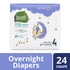 Seventh Generation Free & Clear Overnight Diapers - Size 4, 24 Count